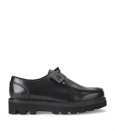 Kurt Geiger Brompton Eagle Head Tag Derby Shoes In Black