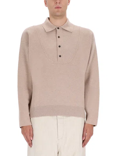 Jacquemus La Maille Vareuse Pallone Wool And Cashmere-blend Sweater In Neutral