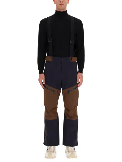 Moncler Adjustable Strap Ski Trousers And Pockets In Black