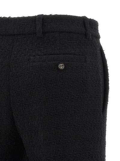Gucci Black Cropped Trousers In Black