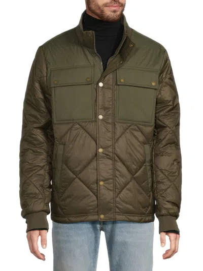 Pajar Obsidian Lightweight Quilted Shacket In Brown