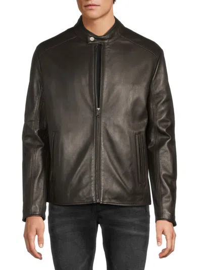 Andrew Marc Men's Macys Leather Jacket In Black