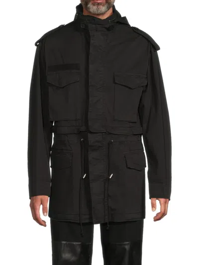 Helmut Lang Men's Dissected Cotton-blend Field Jacket In Black