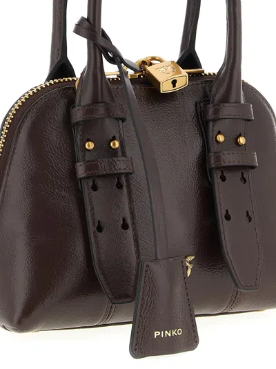Pinko Bowling Mini Handbag In Burgundy
