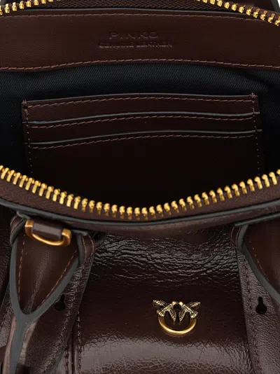 Pinko Bowling Mini Handbag In Burgundy