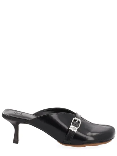 Ganni Mules With Heels In Black