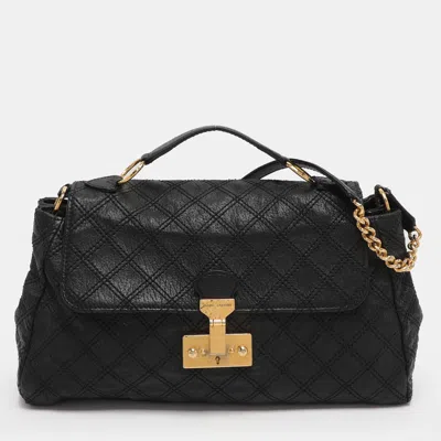 Pre-owned Marc Jacobs Black Quilted Leather Baroque Single Shoulder Bag