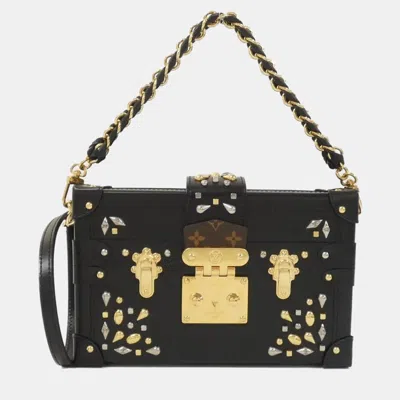 Pre-owned Louis Vuitton Black/brown Monogram Petite Malle Shoulder Bag