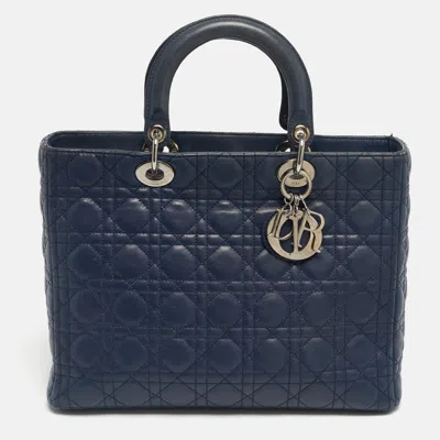 Pre-owned Dior Tote In Blue