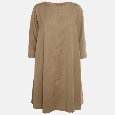 Pre-owned Weekend Max Mara Brown Wool Short Dress M