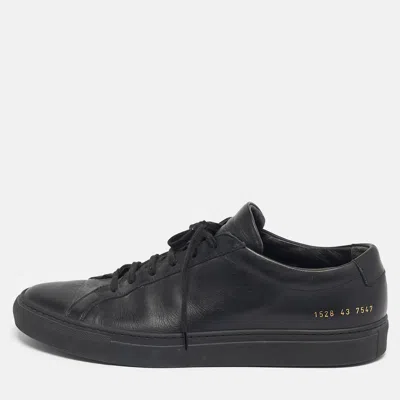 Pre-owned Common Projects Black Leather Lace Up Sneakers Size 43