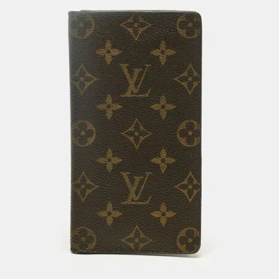 Pre-owned Louis Vuitton Monogram Canvas Cult Long Wallet In Brown