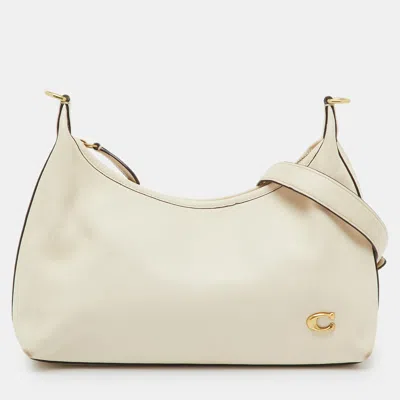 Pre-owned Coach Off White Leather Juliet Shoulder Bag