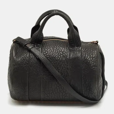 Pre-owned Alexander Wang Black Pebbled Leather Rocco Bag