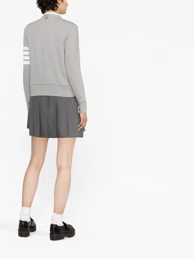 Thom Browne Cotton Cardigan In Gray