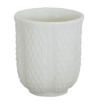 Gien Pont Aux Choux Rice Grain Pattern Teacup In White