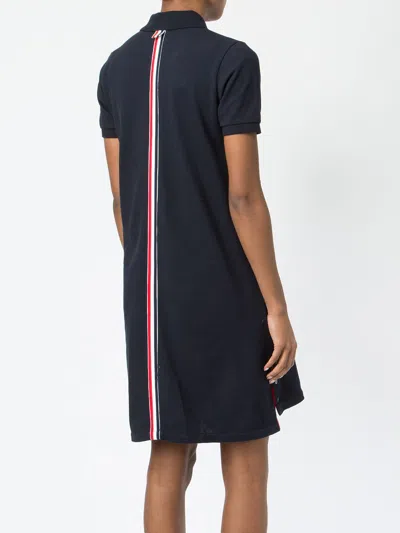 Thom Browne Cotton Polo Dress In Blue