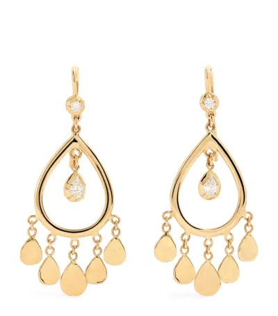 Jacquie Aiche Yellow Gold And Diamond Sophia Shaker Earrings In Gold