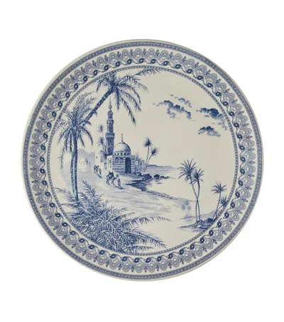 Gien Ceramic Dépareillé Cake Platter In Blue