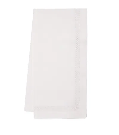 Dea Kudibal Linen Embroidered Liri Table Runner In White