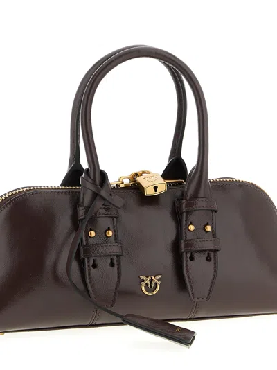 Pinko Escape Baguette Small Handbag In Burgundy