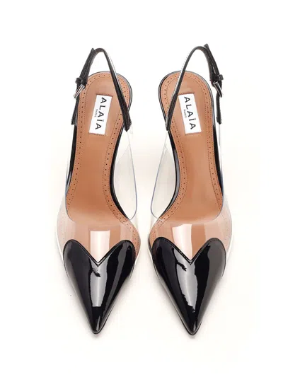 Alaïa High Heel Sling Back Pumps Black In Black