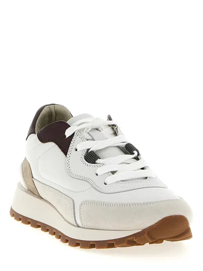 Brunello Cucinelli Runners Sneakers Multicolor In White