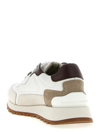 Brunello Cucinelli Runners Sneakers Multicolor In White