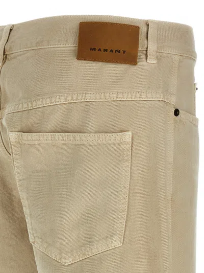 Isabel Marant Straight Leg Trousers Pockets In Neutral