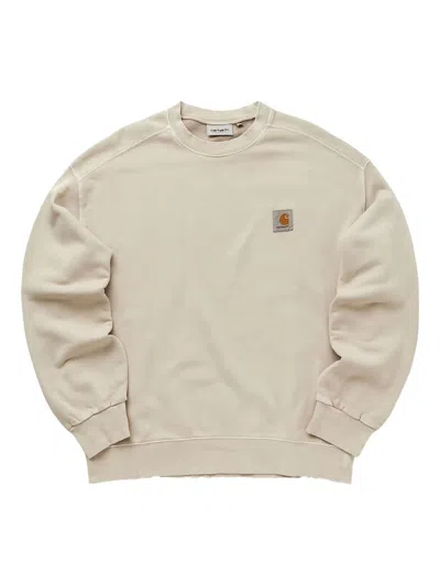 Carhartt Wip Main Logo Crewneck Sweatshirt In Neutral