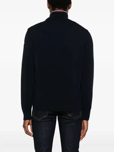 Moncler Padded Zip-up Cotton Cardigan Clothing In Brown