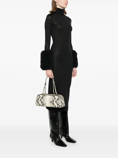 Khaite Simona Python-embossed Leather Shoulder Bag In Multi