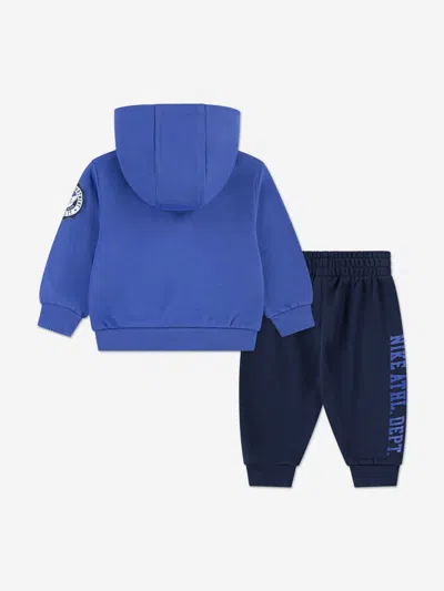 Nike Athletic Dept. Hoodie & Joggers Set In Blue