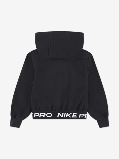 Nike Girls Np Essentials Zip Up Top In Black