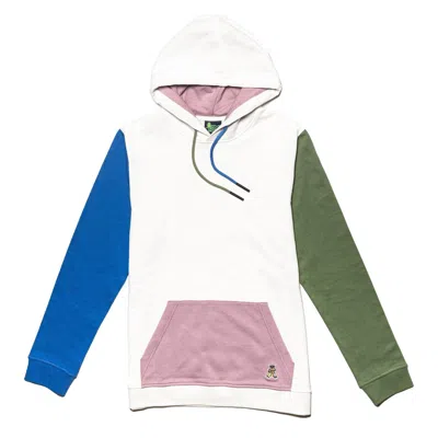 Eight X Frog Color Block Leisure Hoodie - White In Multi