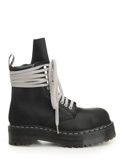 Dr. Martens X Rick Owens Steel Toe Boot Boots Black In Black