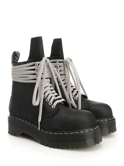 Dr. Martens X Rick Owens Steel Toe Boot Boots Black In Black