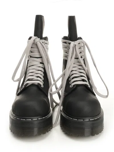 Dr. Martens X Rick Owens Steel Toe Boot Boots Black In Black