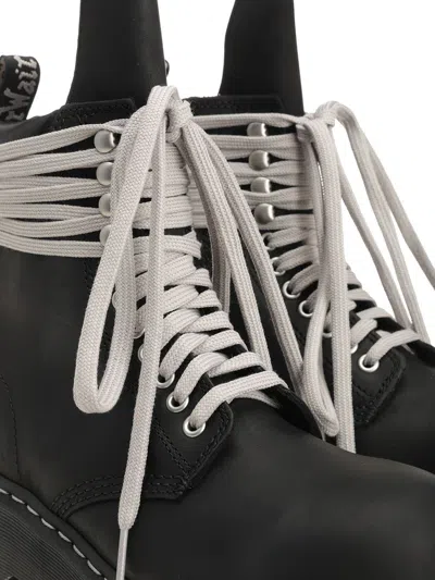 Dr. Martens X Rick Owens Steel Toe Boot Boots Black In Black