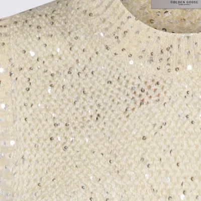 Golden Goose Sweaters Heritage White In Neutral