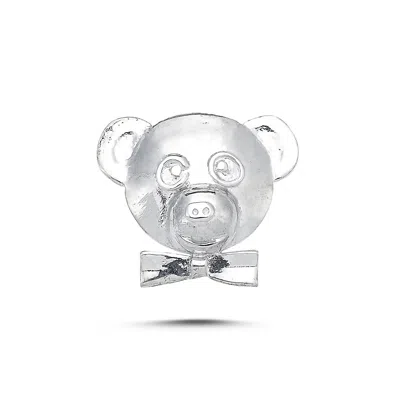 Ecce | Artisan Diamonds Women's 925k Sterling Silver Teddy Bear Mini Pin In Silver