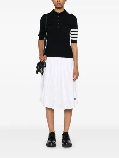 Thom Browne Wool Polo Shirt In Black