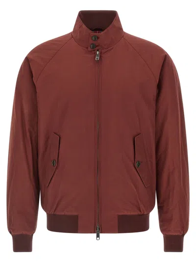 Baracuta Zip High-neck Jacket In Burgundy