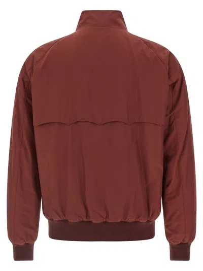 Baracuta Zip High-neck Jacket In Burgundy