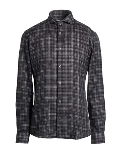 Grey Daniele Alessandrini Man Shirt Charcoal Size 15 ½ Cotton In Multi