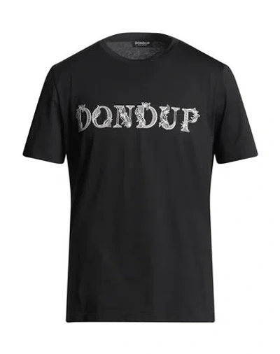 Dondup Man T-shirt Black Size Xxl Cotton In Black