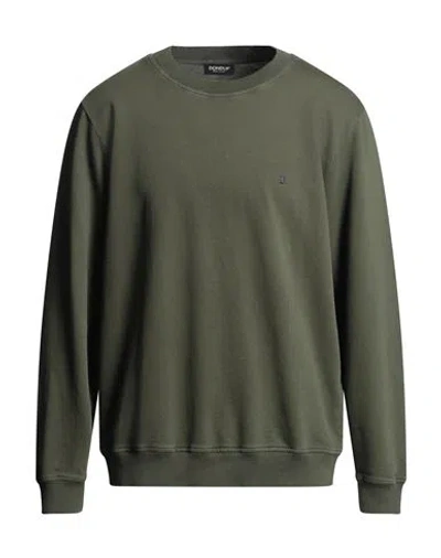 Dondup Comfort-fit Cotton Blend Crew Neck Sweatshirt In Green