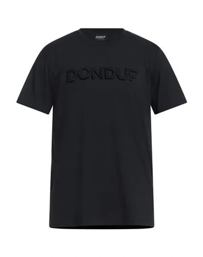 Dondup Man T-shirt Black Size L Cotton In Black