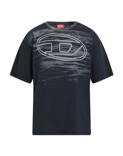 Diesel Cotton T-shirt With Oval D Print In Black