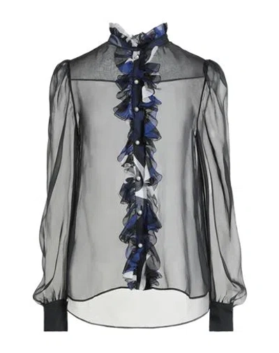 Pucci Woman Shirt Black Size 10 Silk In Black